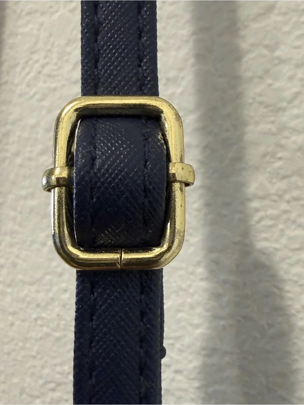 Icing Navy Blue Satchel Shoulder Bag Gold Hardware Adjustable Strap